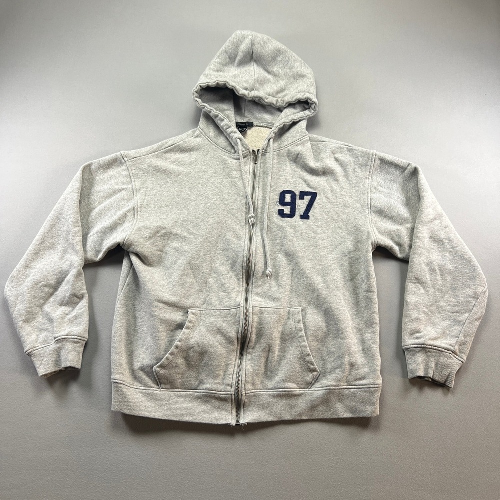Forever 21 Soho Nyc Athletic Dept 97 Hoodie Men Large Gray French Terry Full Zip